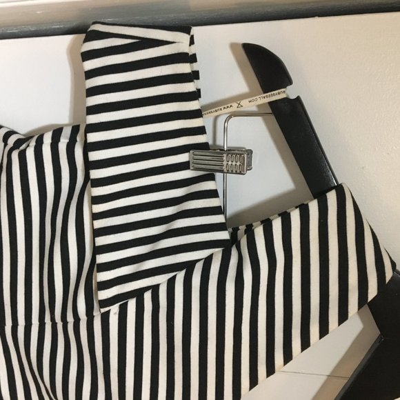 Striped Asymmetrical Abstract Dress - Picture 6 of 7